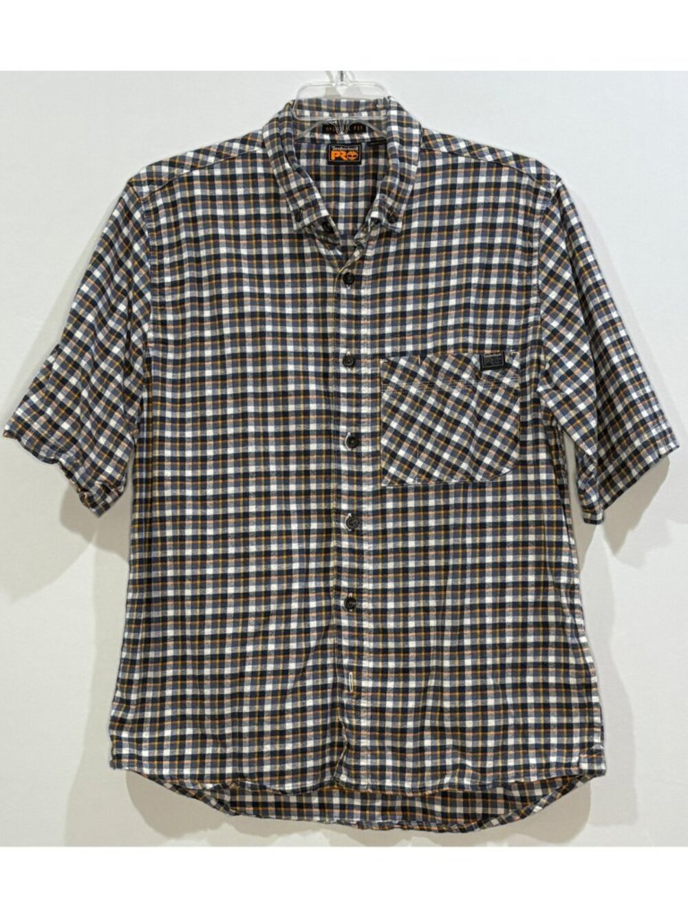 Timberland PRO Original Fit Mens Large Plaid Flannel Button-Up Shirt